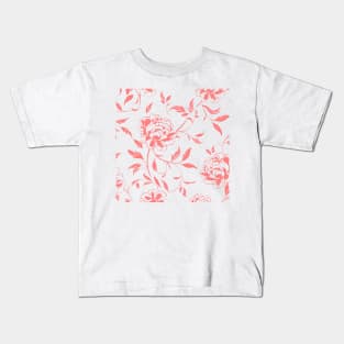 Simple Minimalist pink flower pattern Kids T-Shirt